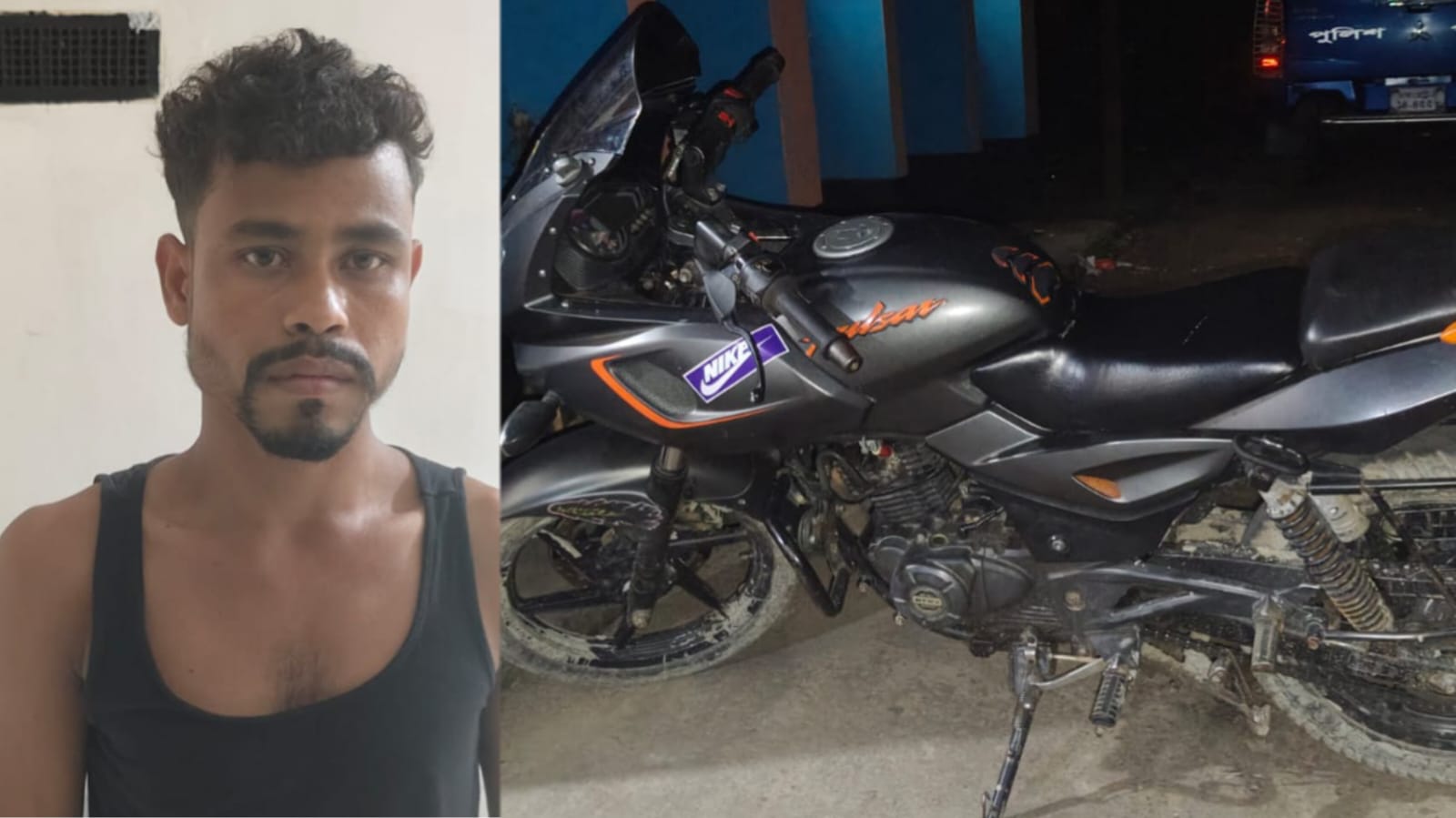 জৈন্তাপুরে ভারতীয় চোরাই মোটরসাইকেল সহ আটক -১