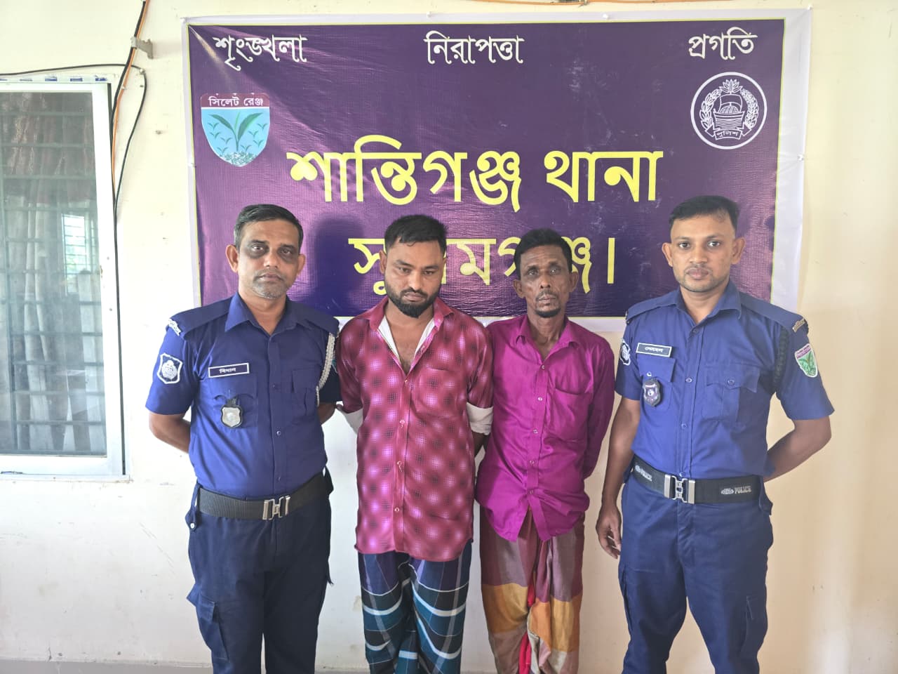 শান্তিগঞ্জে চোরাই সিএনজিসহ ২ চোর আটক