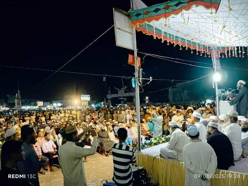 দেয়াল ঘড়ি প্রতীকের সমর্থনে ছাতকে খেলাফত মজলিসের বিশাল জনসভা অনুষ্ঠিত