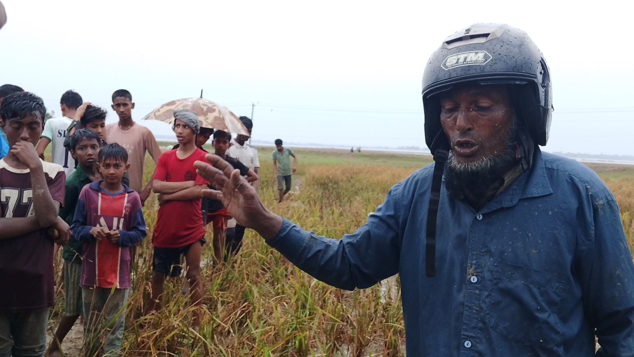 আইন অমান্য করে জোরপূর্বক ধান কর্তনের অভিযোগ