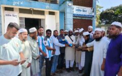 শান্তিগঞ্জ প্রেসক্লাবের নব নির্বাচিত নেতৃবৃন্দকে সংবর্ধনা প্রদান করেছে বাংলাদেশ খেলাফত মজলিস